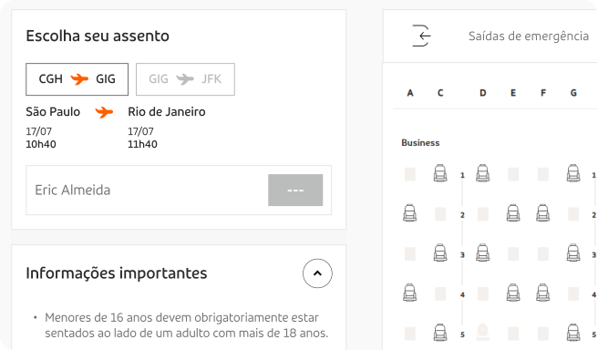 Escolha seu assento