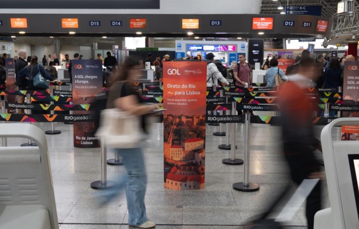 Totens no check-in internacional do RIOgaleão