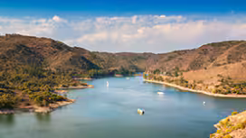 Vista Laguna Mar Chiquita em Córdoba, Argentina.