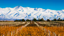 Vista do Aconcágua em em Mendoza, Argentina.